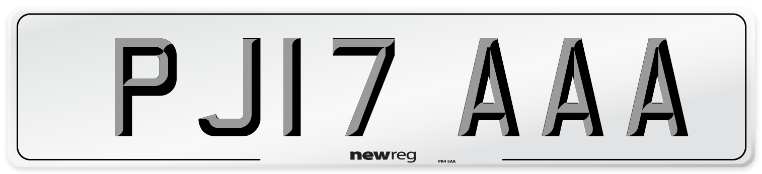PJ17 AAA Number Plate from New Reg
